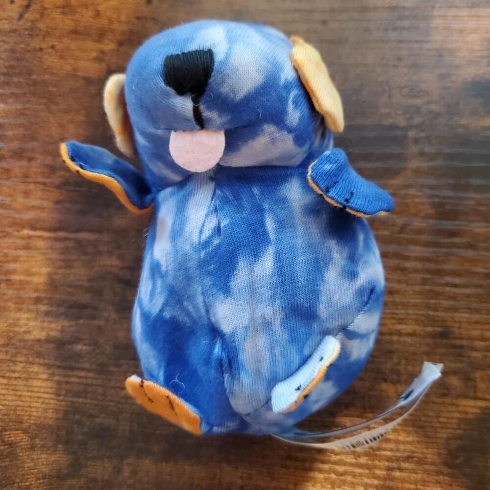 New Mary Meyer Happy Hippies Dog 5 inch Plush  Blue